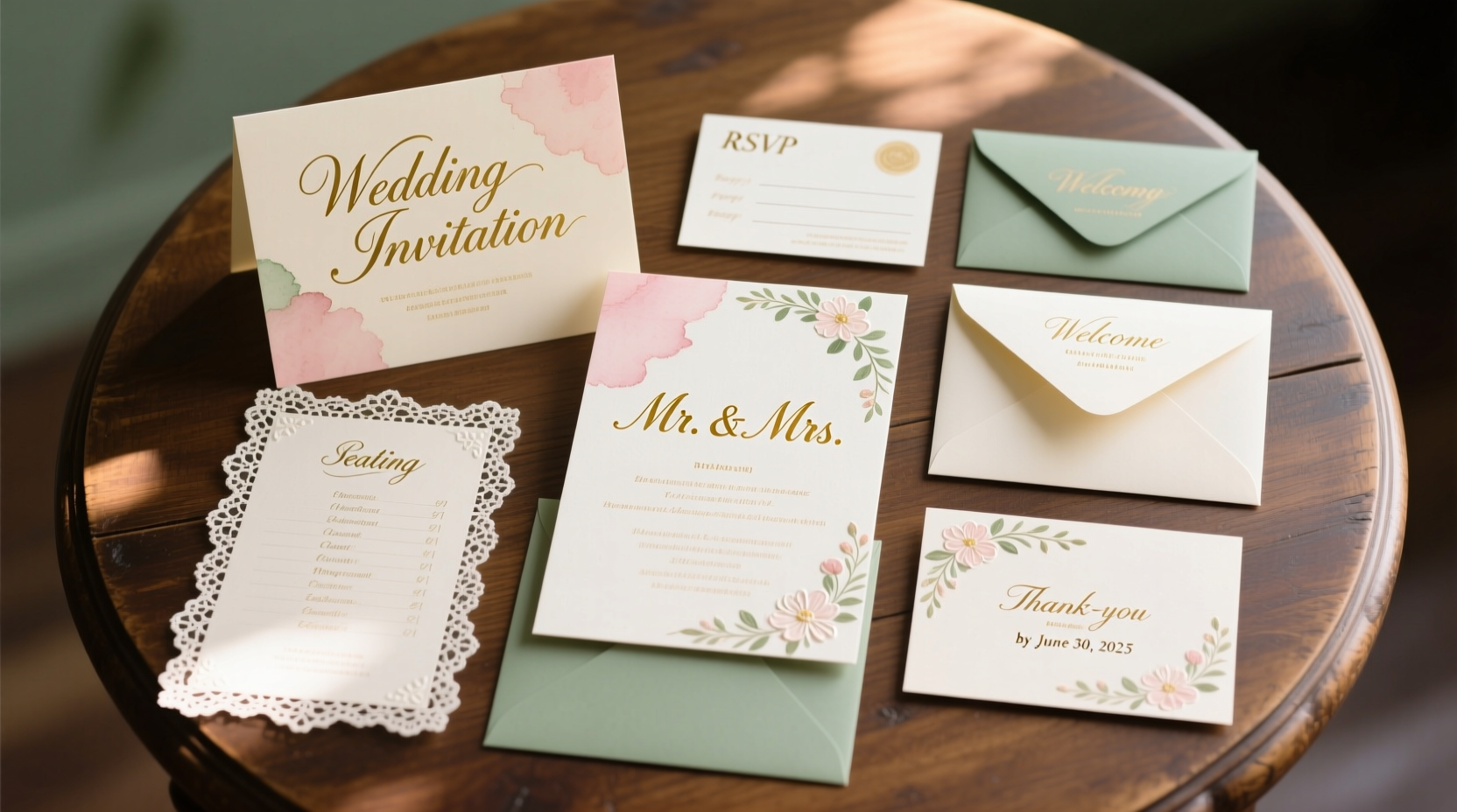 what is included in wedding stationery