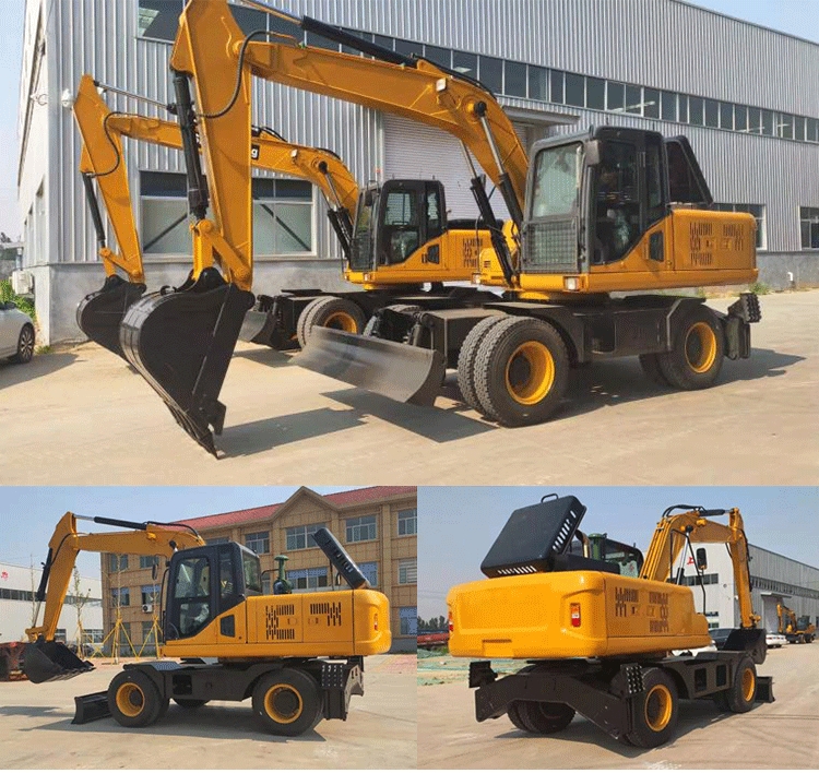 Chinese Cheap Price Hydraulic 12 Ton Wheel Excavator For Sale