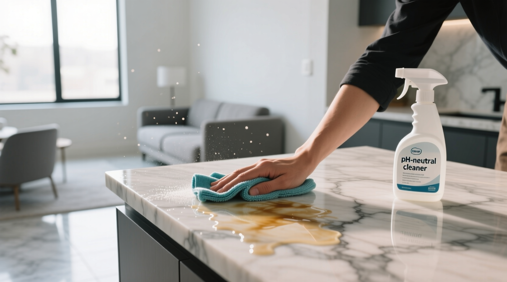 how to clean marble