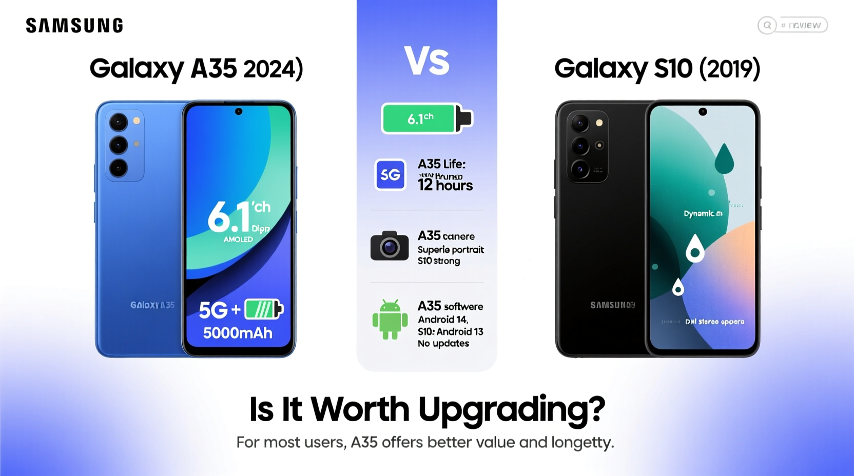 samsung a35 vs s10 is it worth upgrading or is the older s10 still good