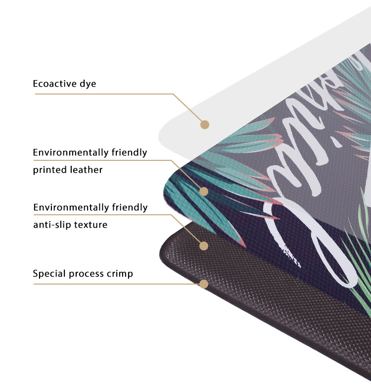 Hot sale pvc foam waterproof anti-fatigue home decor kitchen mat