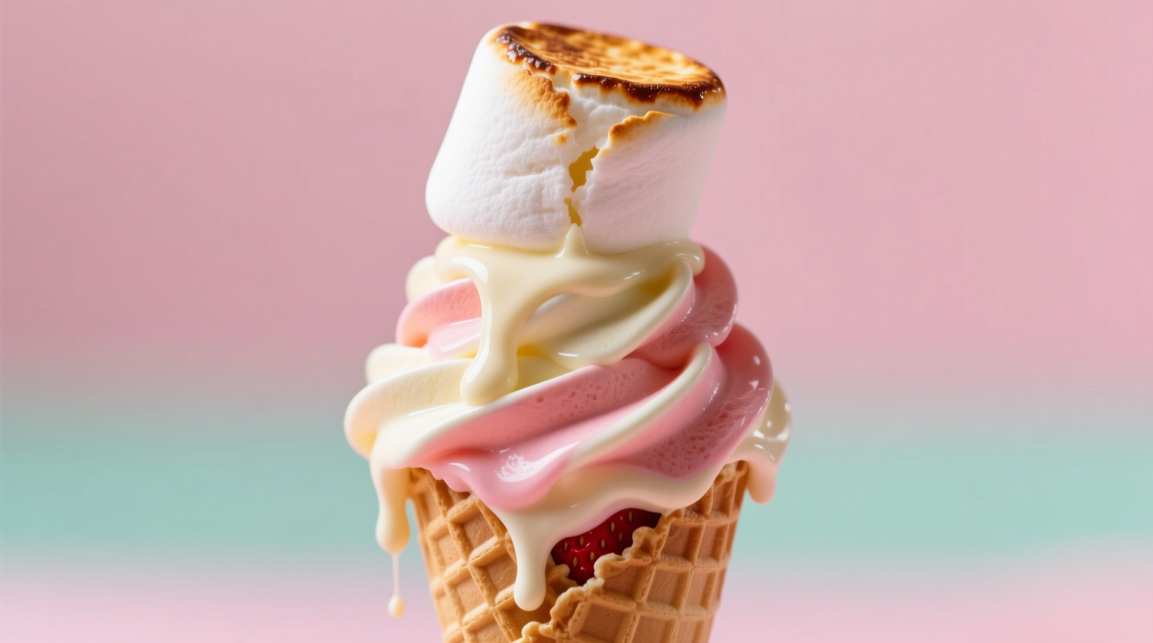put an end to leaky ice cream cones with a marshmallow