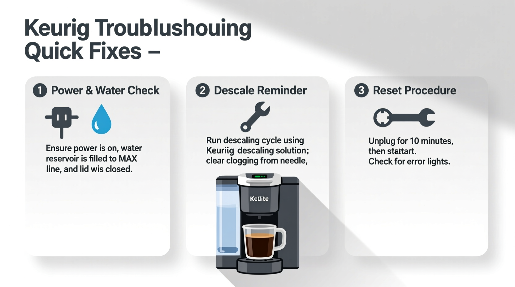 keurig not brewing troubleshooting quick fixes