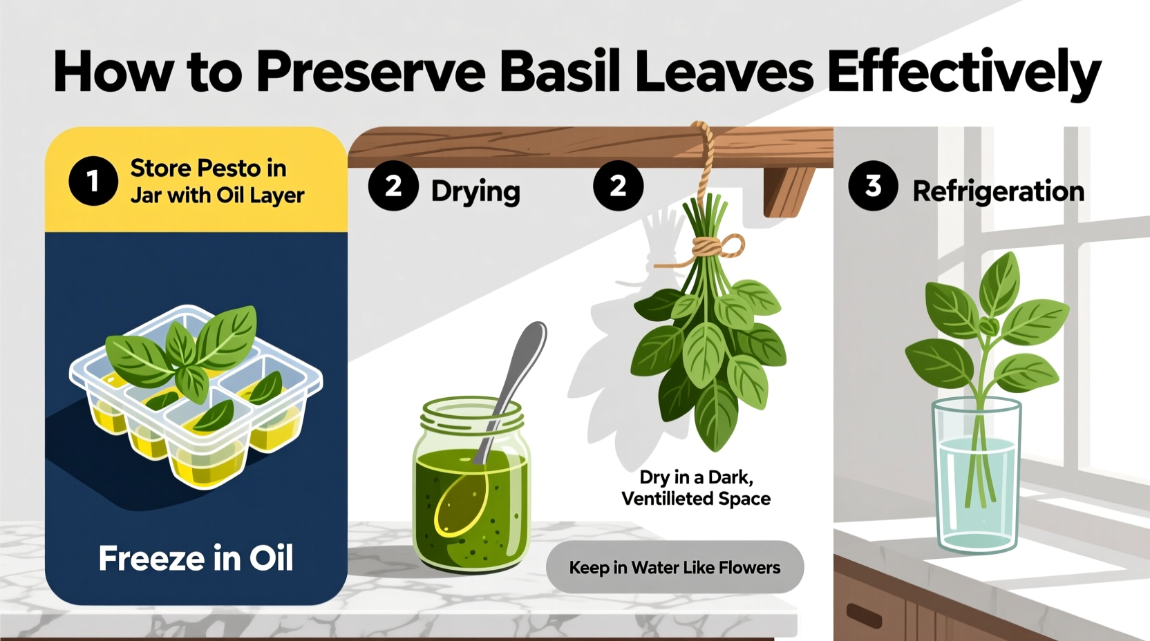 How to Preserve Basil Leaves Effectively