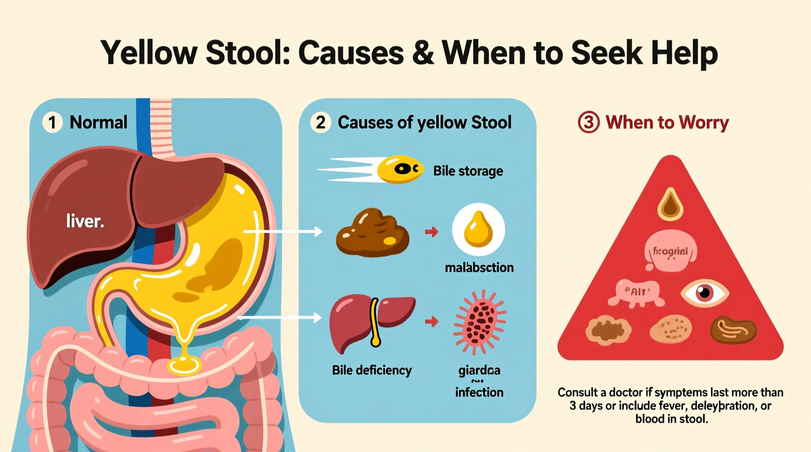 why is my poop yellow causes meaning when to worry