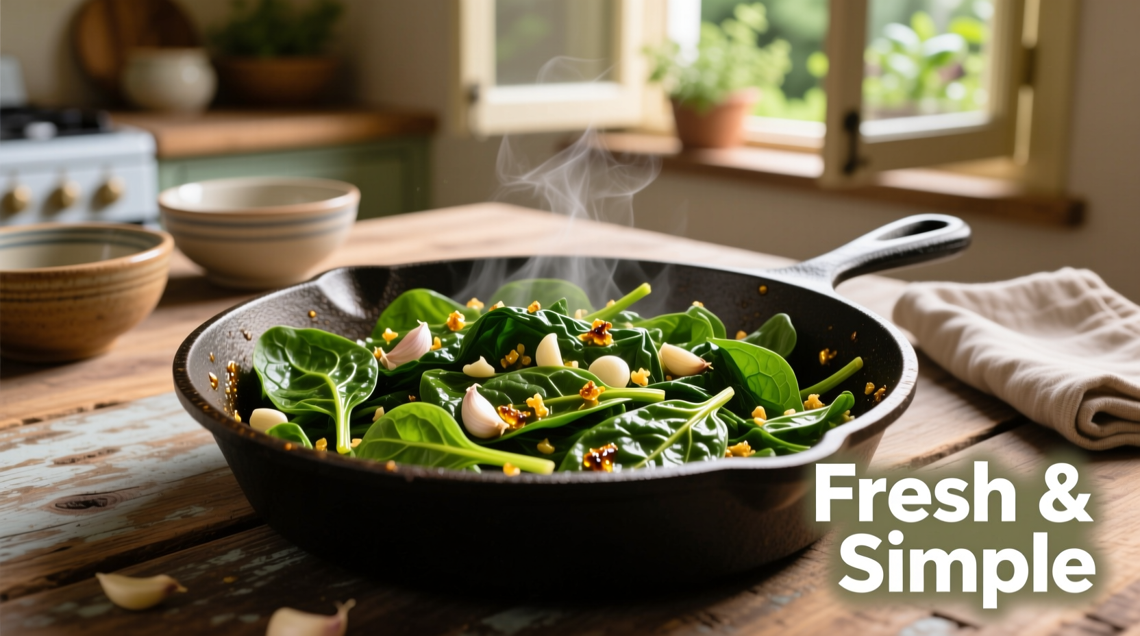 Perfect Sautéed Garlic Spinach Recipe in 8 Minutes