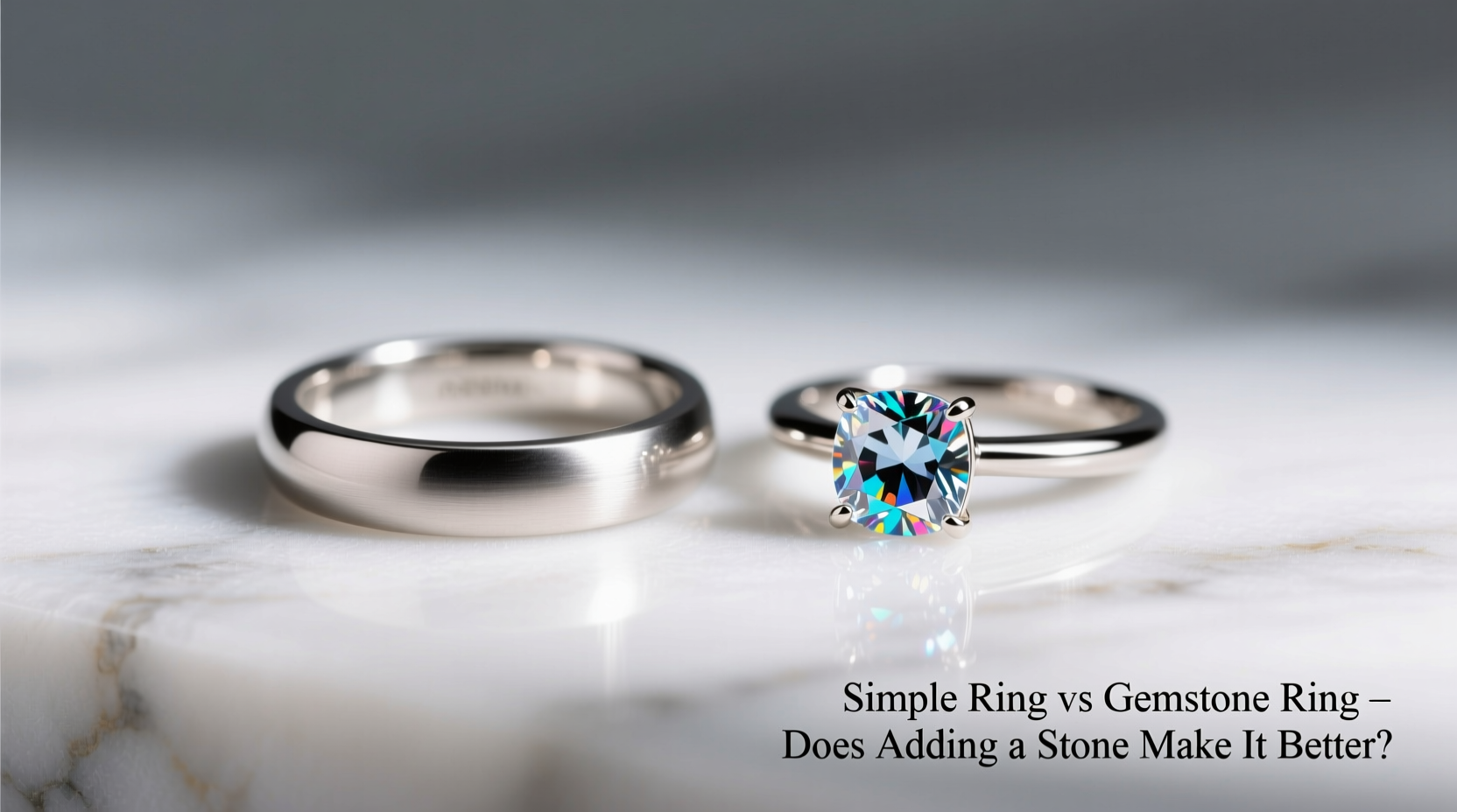 simple ring vs gemstone ring does adding a stone really make it better 2