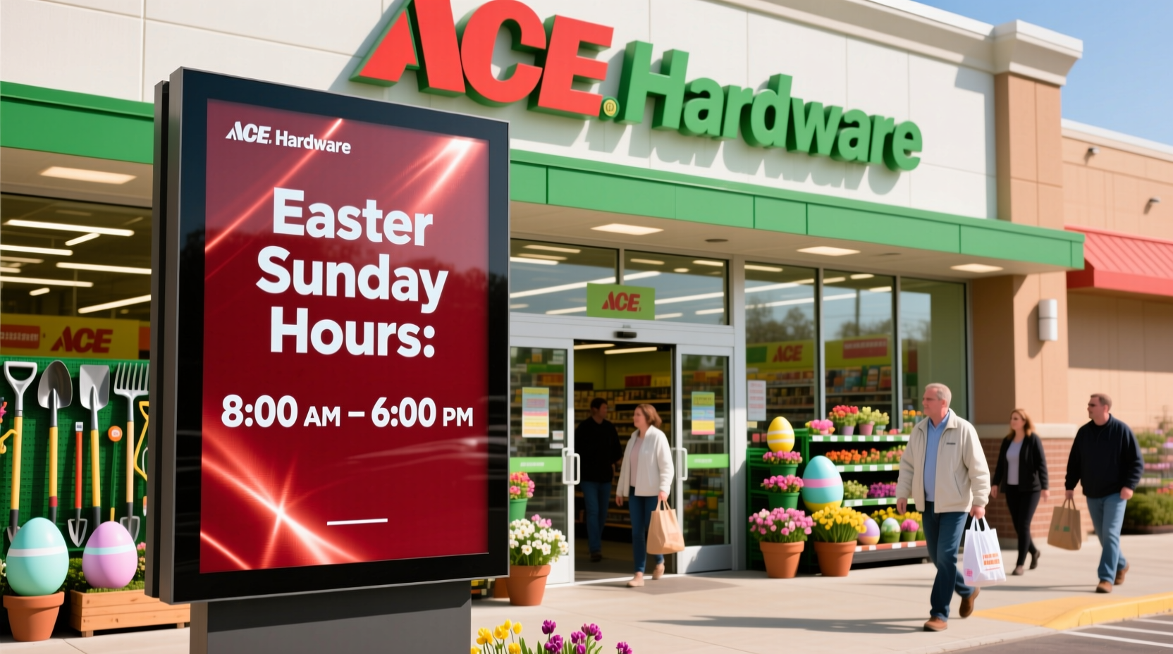 is ace hardware open on easter sunday
