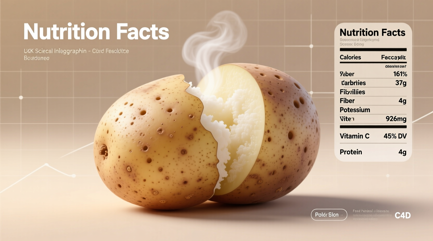 large russet potato nutrition