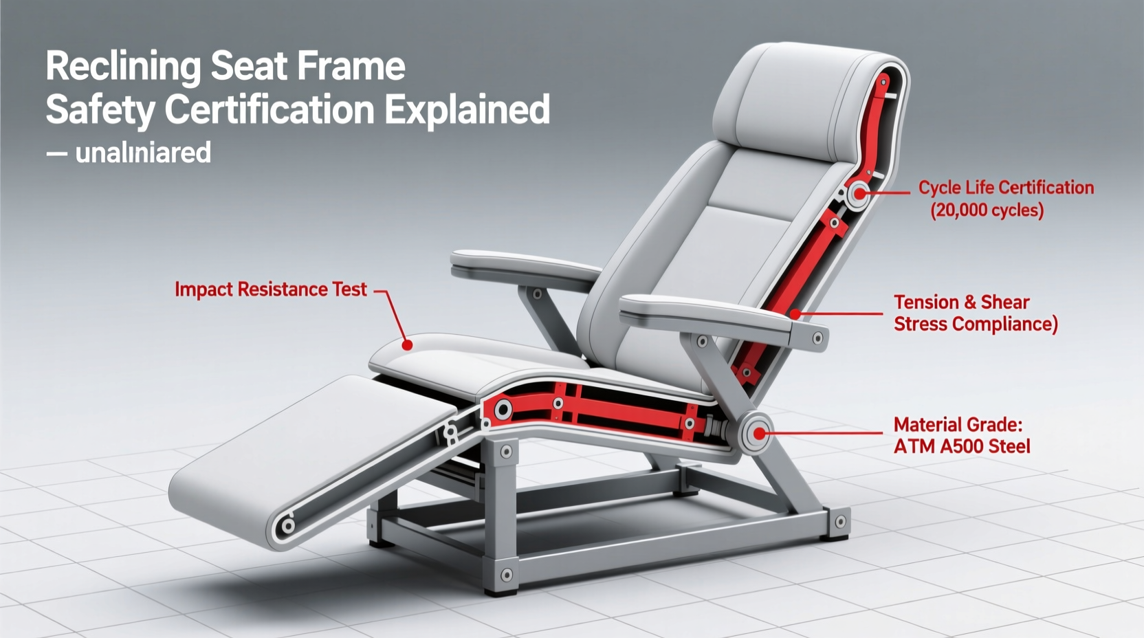 reclining seat frame safety certification