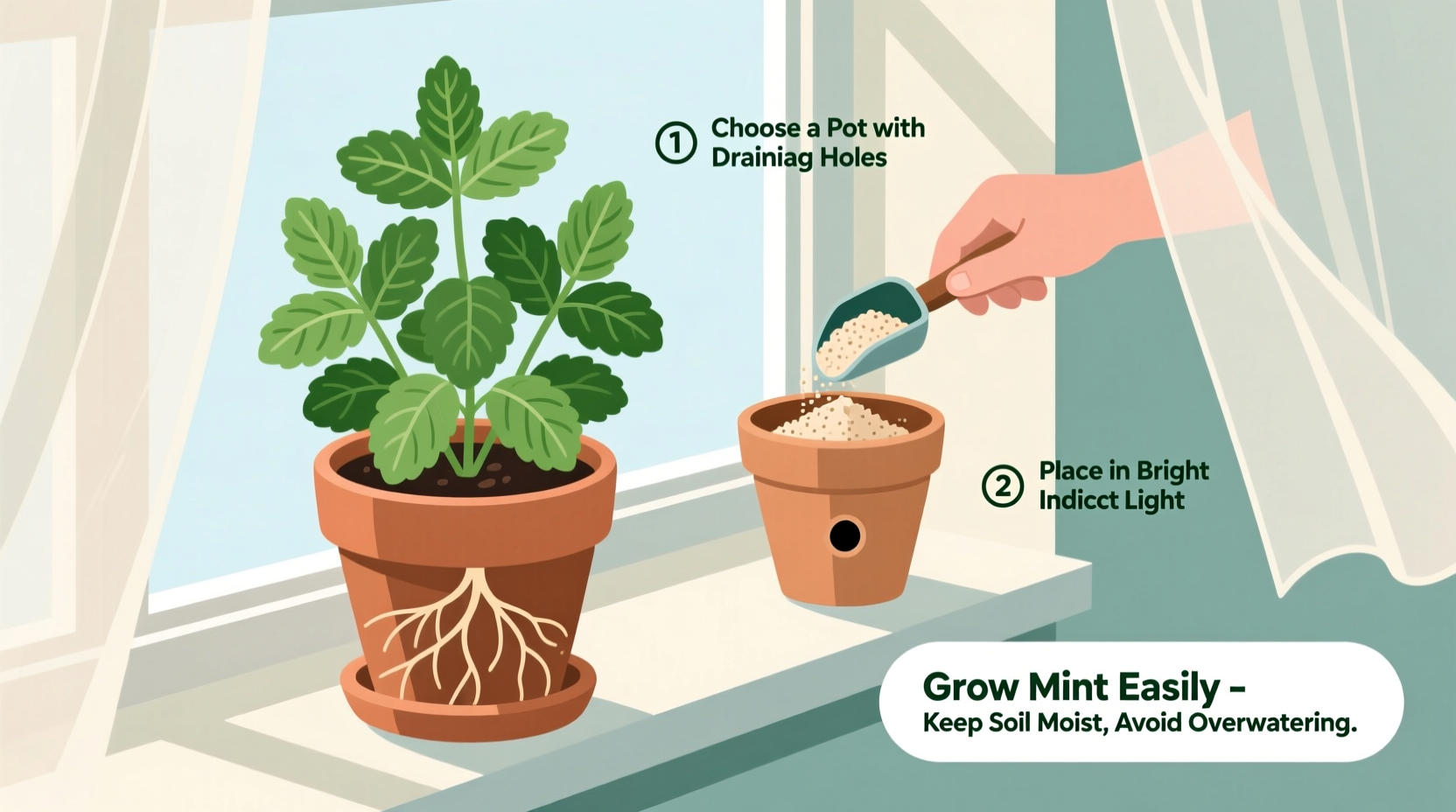 how to grow mint inside
