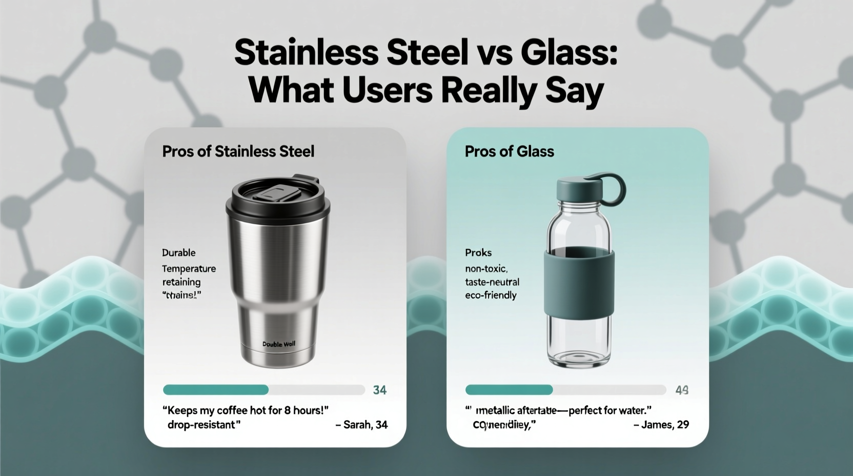 are stainless steel travel mugs actually better than glass water bottles what are people saying