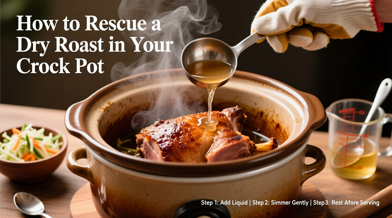 how to rescue and fix a dry or overcooked roast in your crock pot