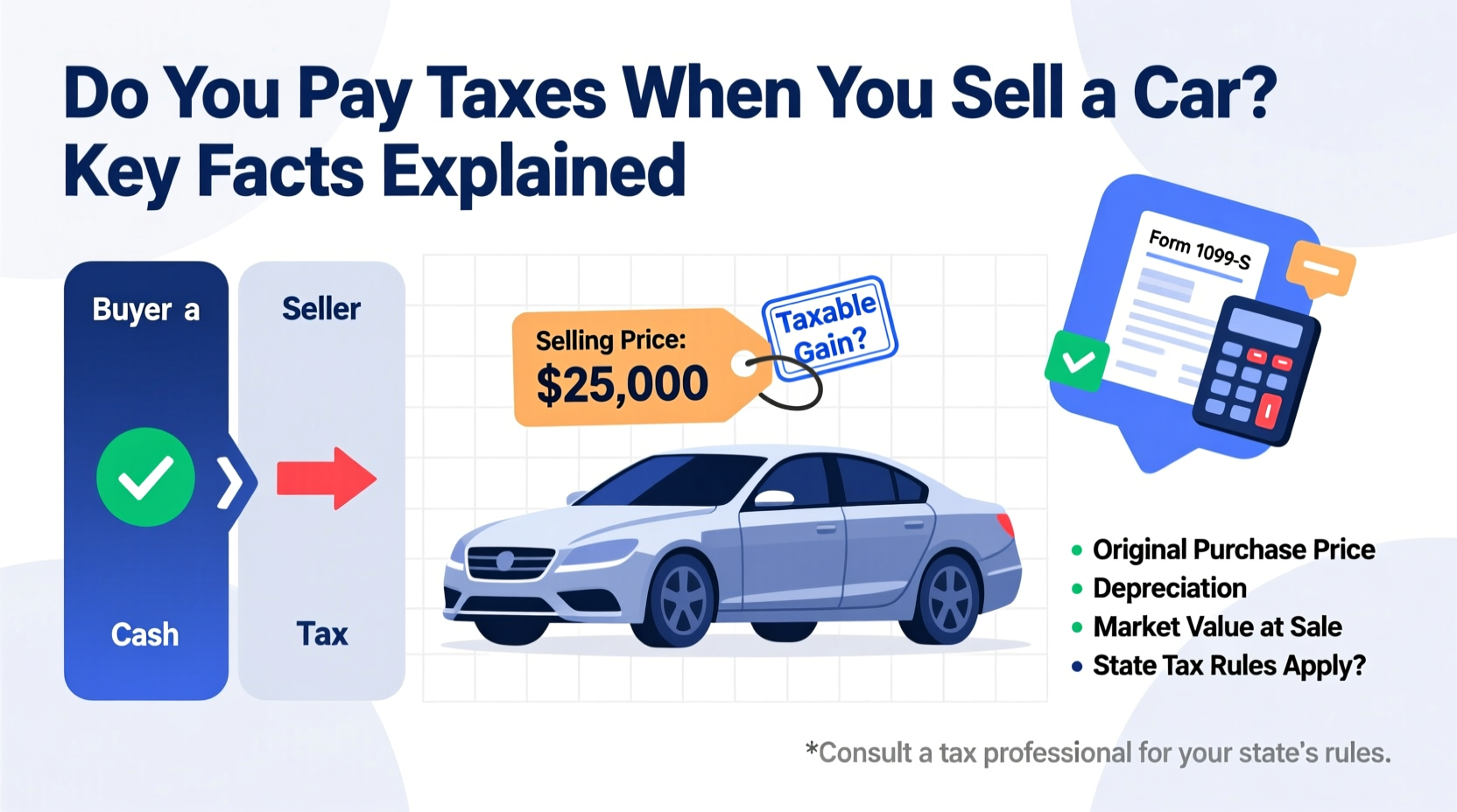 do you pay taxes when you sell a car
