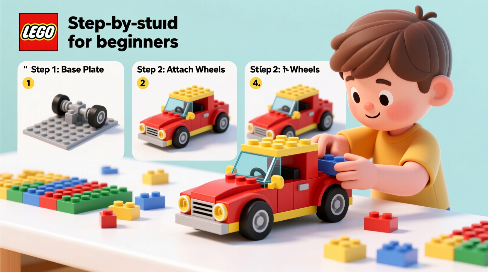 how to build a car with legos