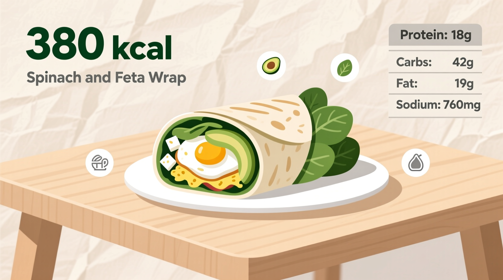 calories in starbucks spinach and feta wrap