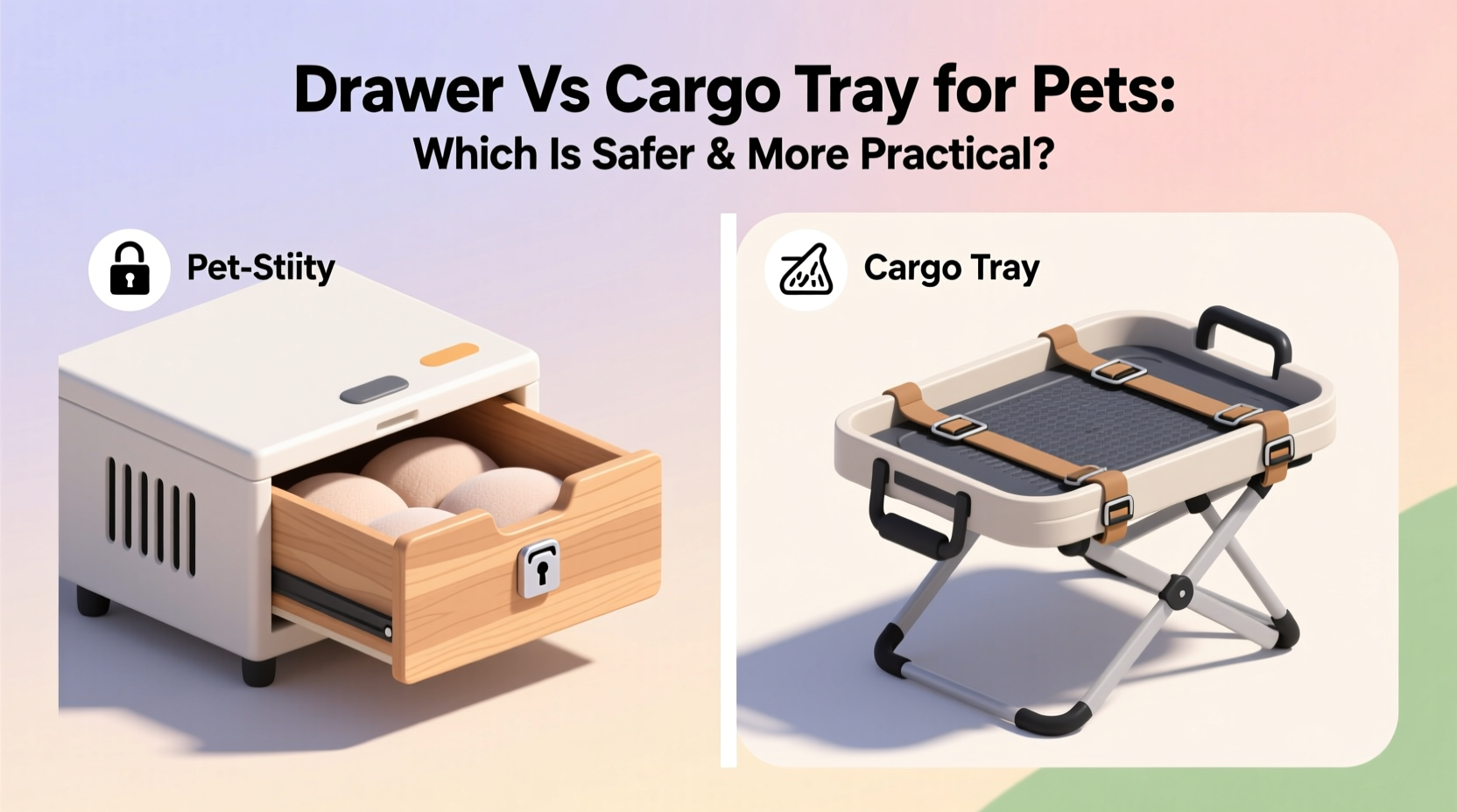 drawer vs cargo tray pets