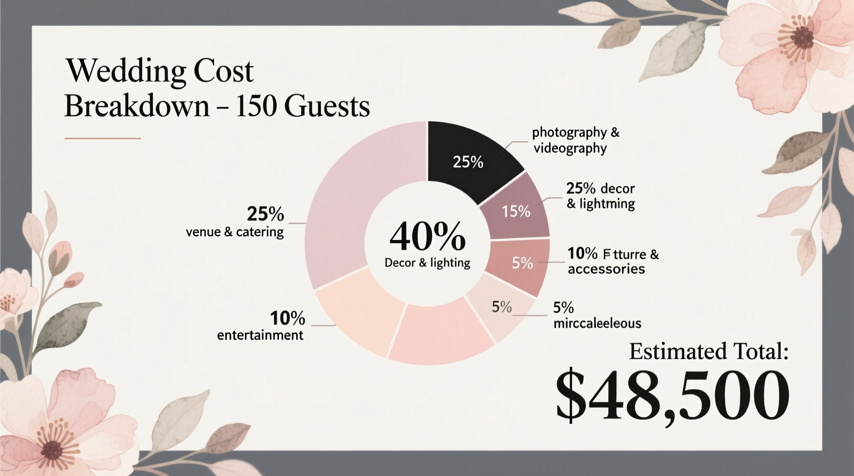 how much does a 150 person wedding cost