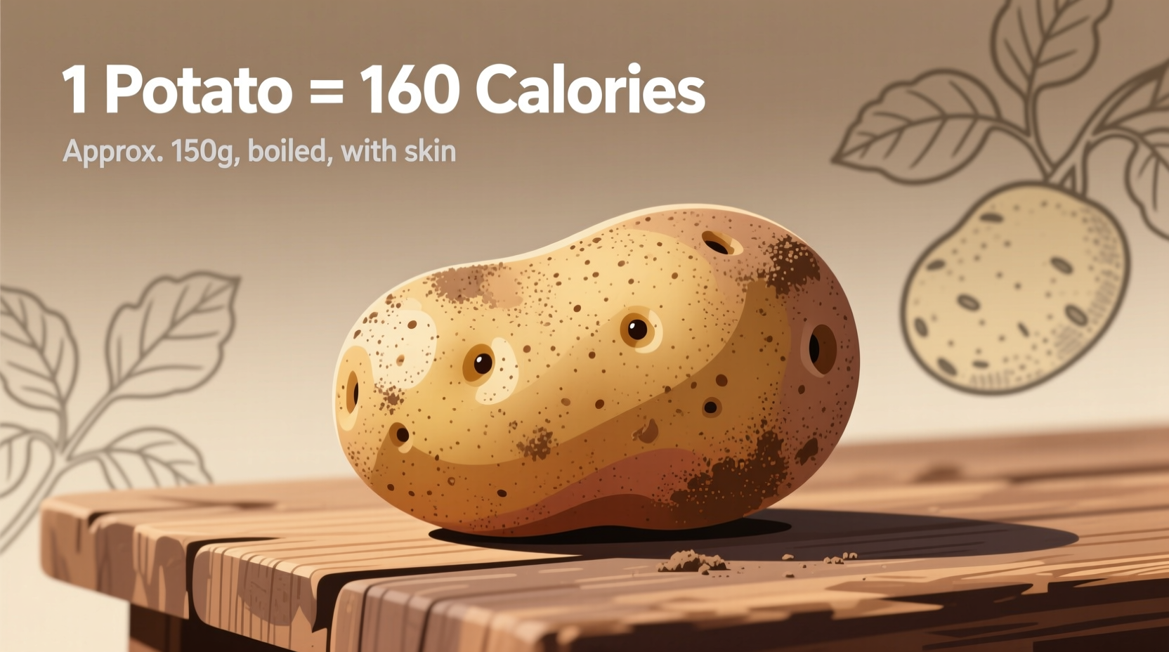1 potato how many calories
