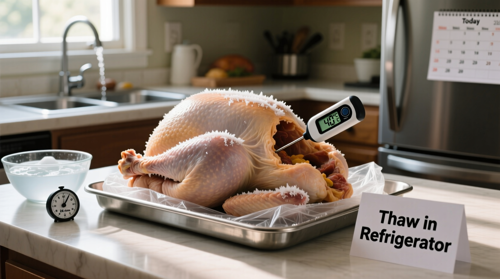 how to defrost a turkey