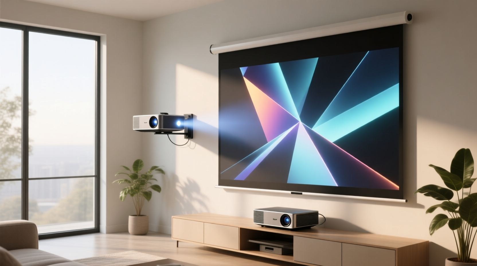 projector and screen