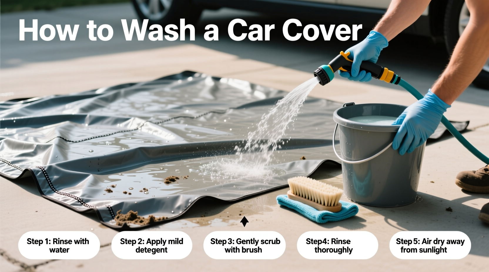 how do you wash a car cover