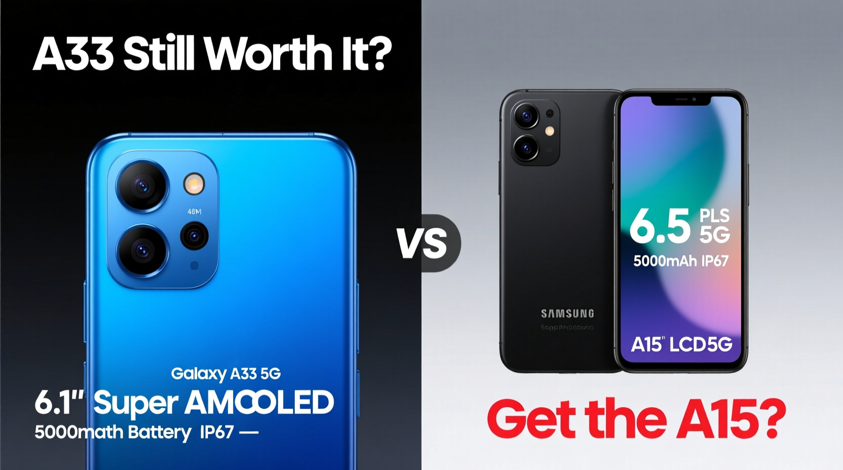 samsung a33 5g vs a15 5g is the a33 still worth it or should you just get the a15