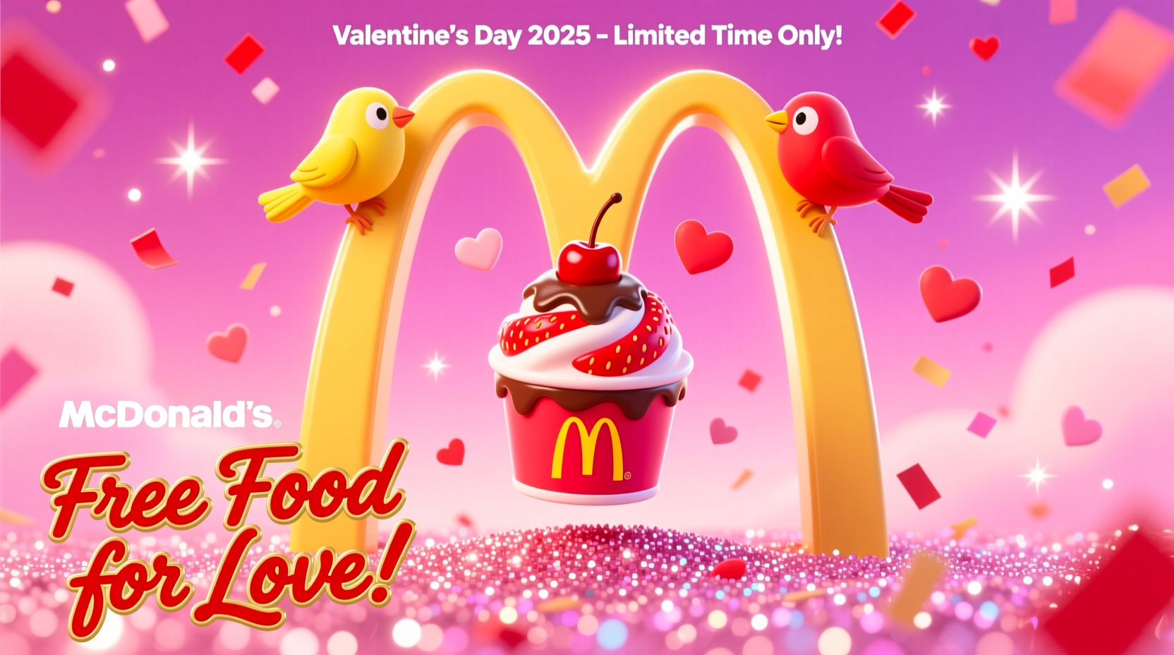 is mcdonalds giving out free food on valentines day