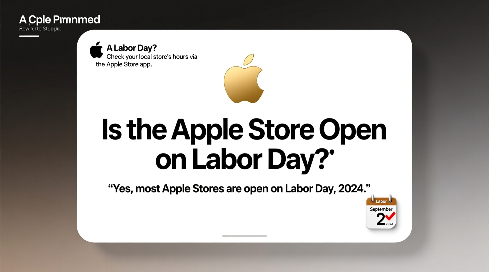 is the apple store open on labor day