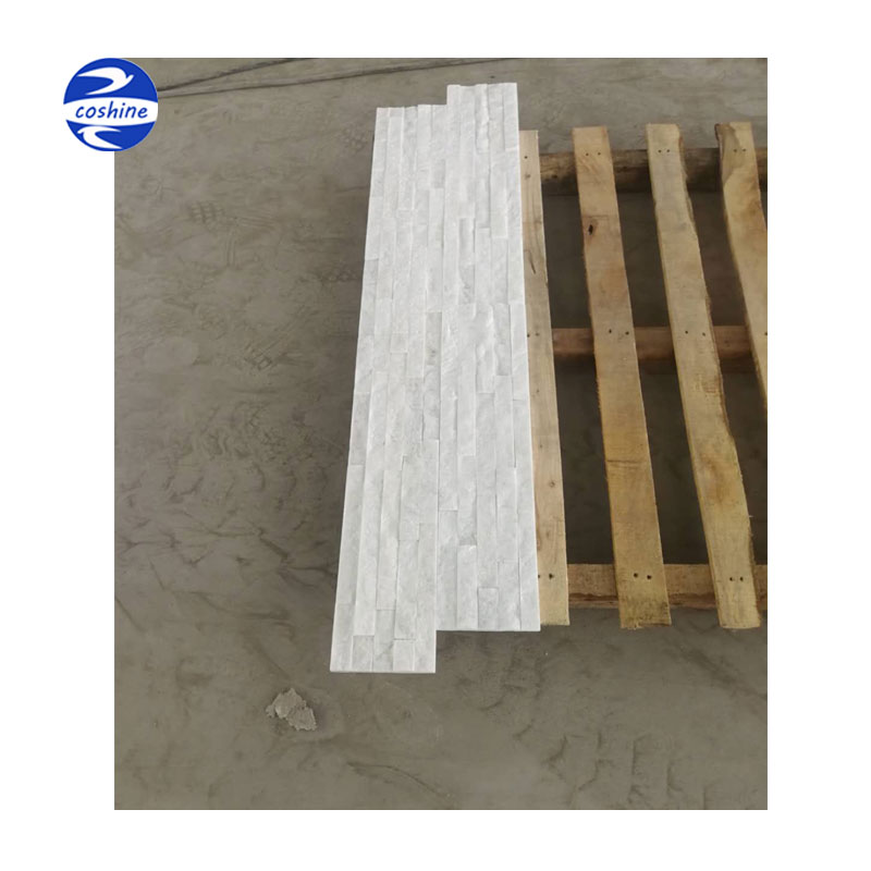 Wall cladding slate pencil natural stone white natural quartz stone