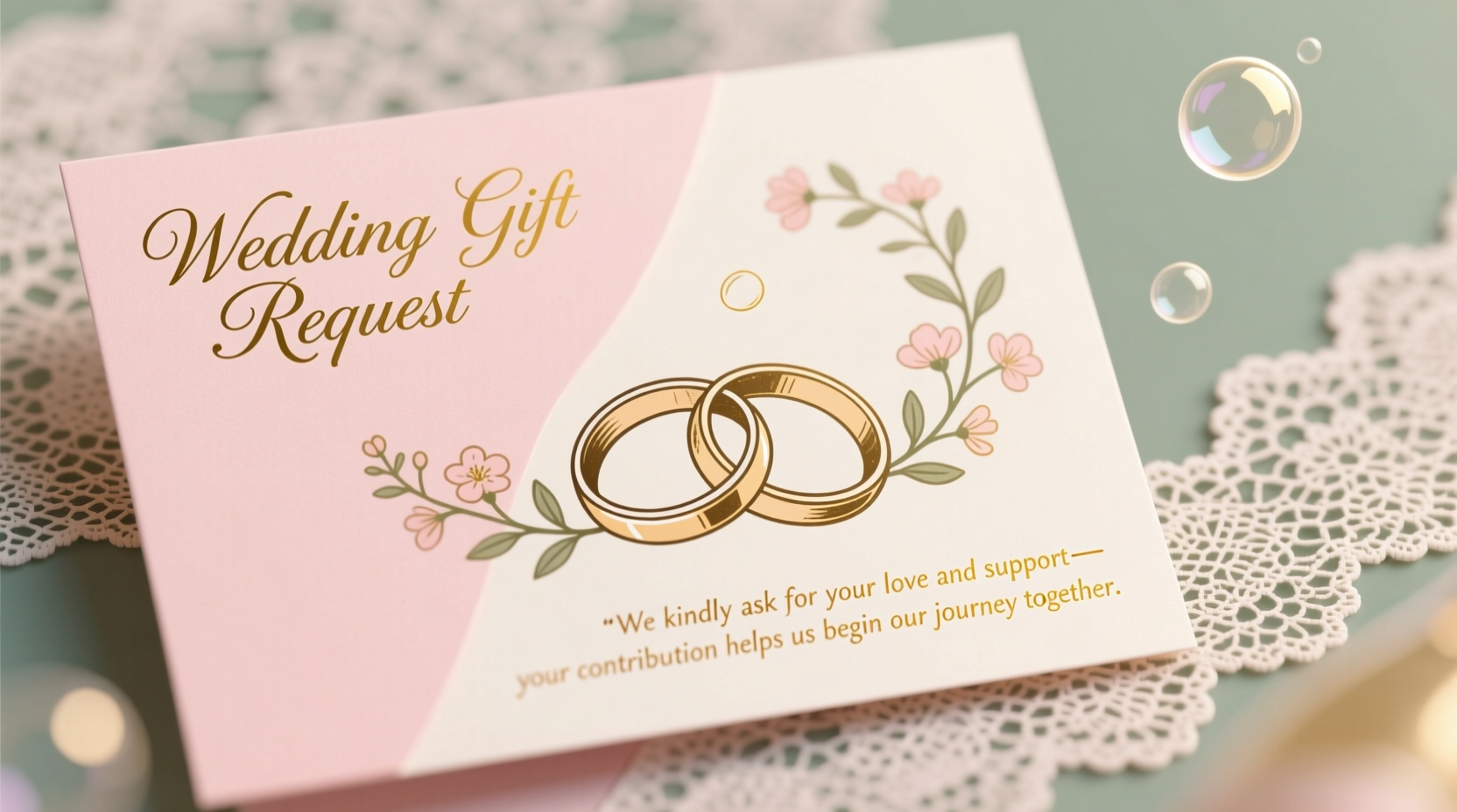 how to ask for money as a wedding present