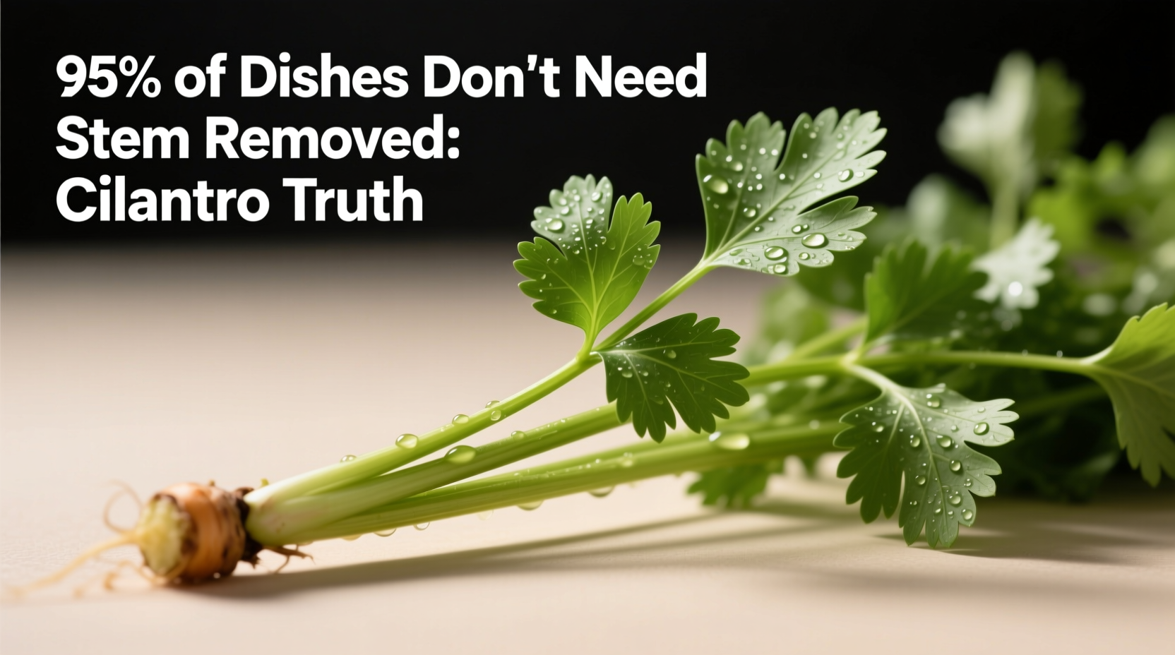 95 of dishes don t need stem removal cilantro truth