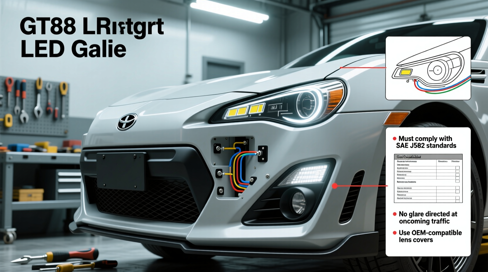 gt86 led fog light install