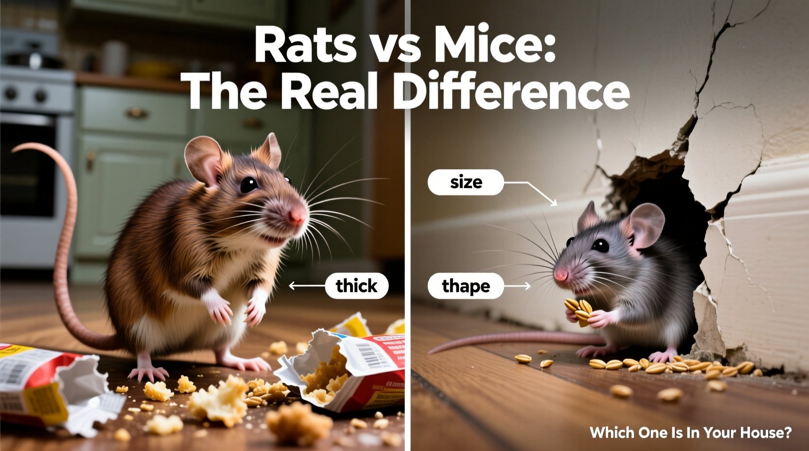 rats vs mice whats the real difference and which one is in my house