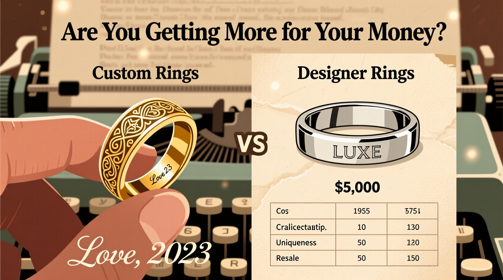 custom vs designer rings are you really getting more for your money