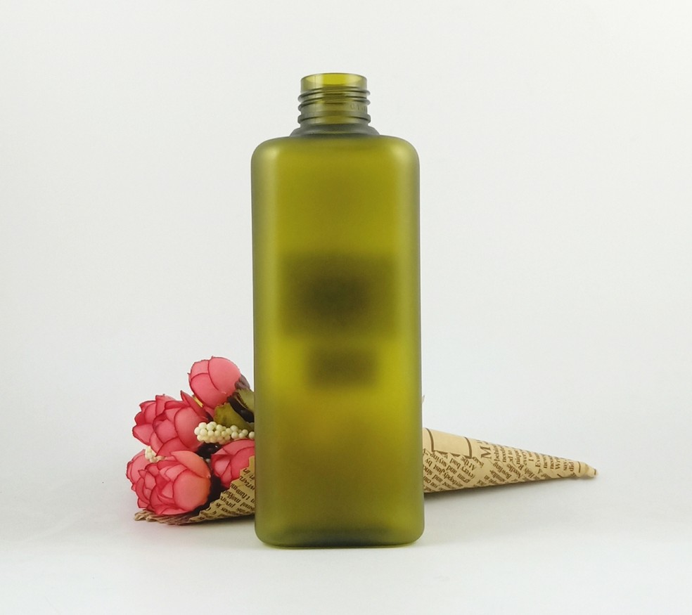 豪华橄榄绿色 200毫升毫升化妆品 plastuc 方形 pet瓶批发