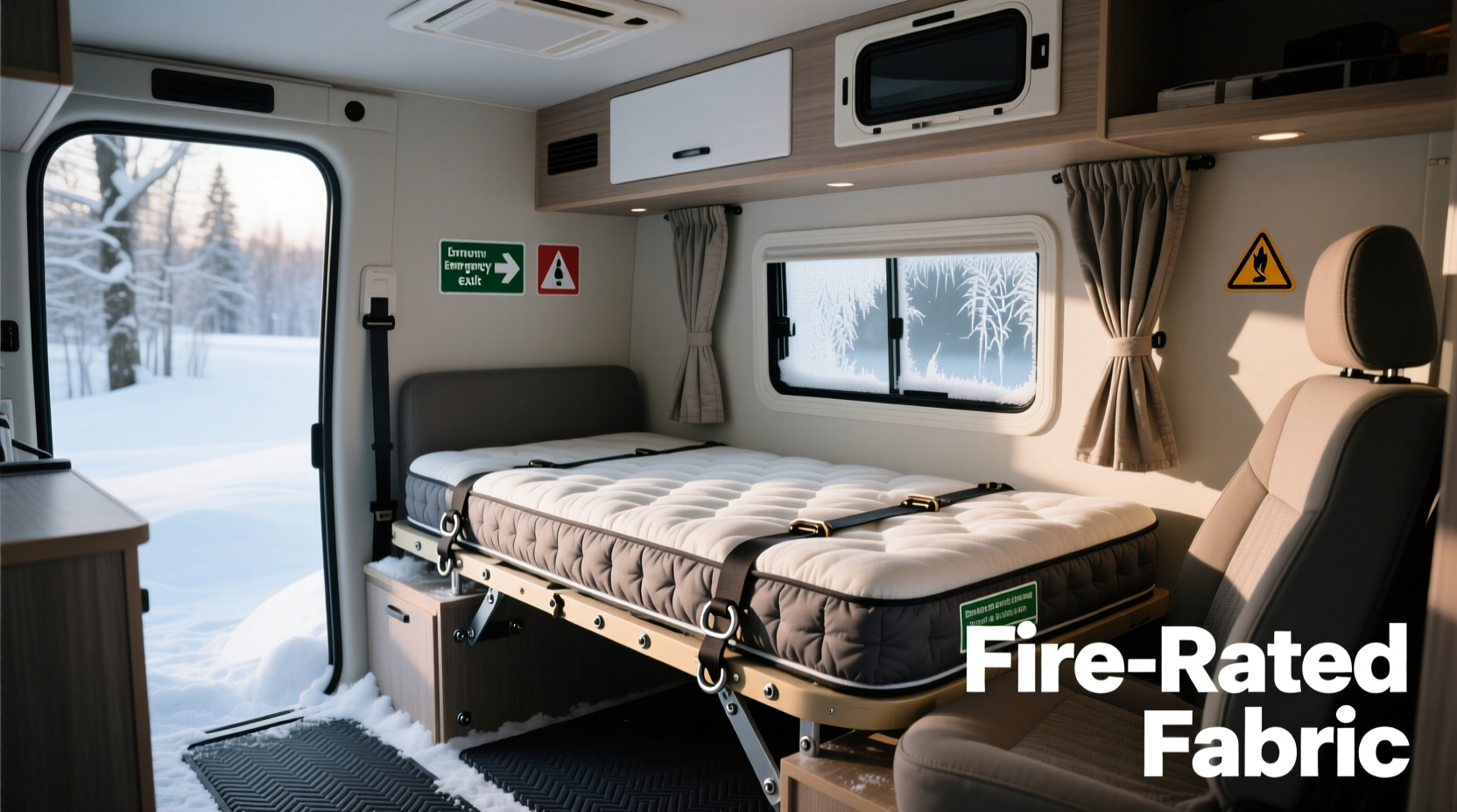 rv seat bed winter safety