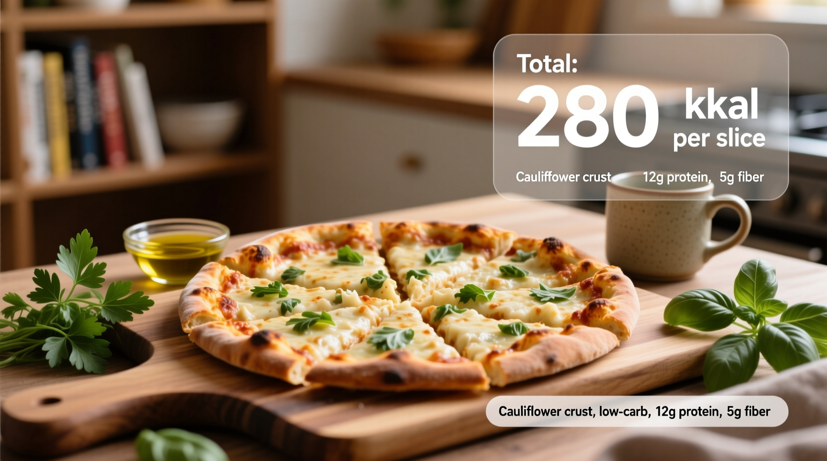 cauliflower crust pizza calories