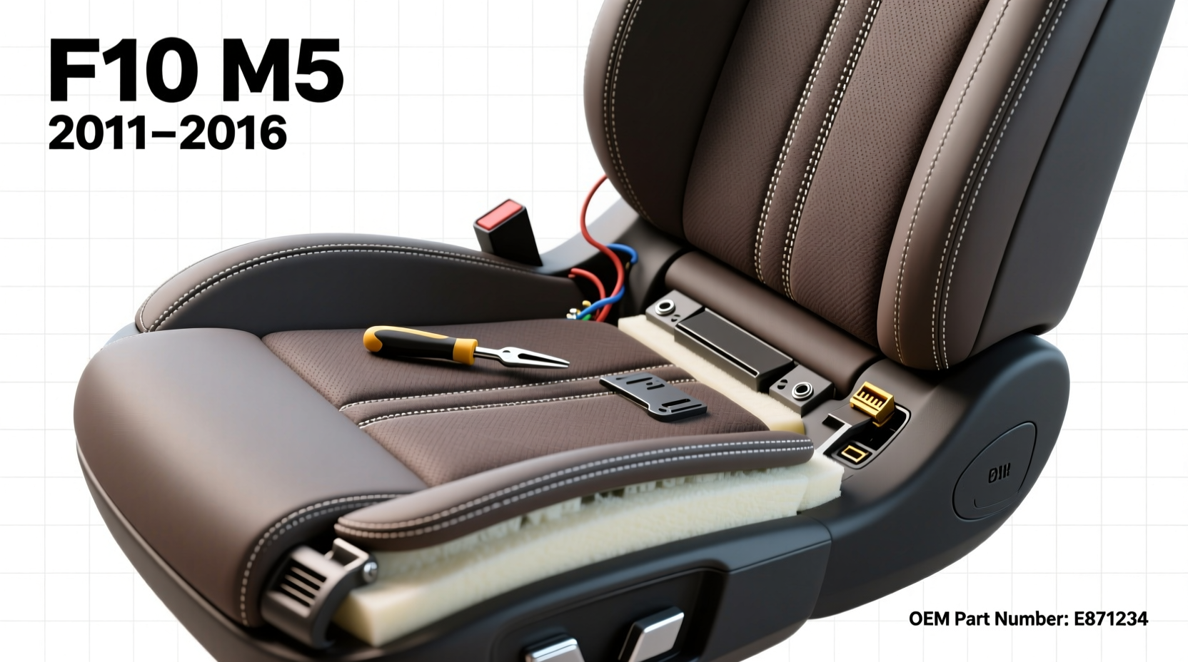 f10 m5 seat upholstery replacement