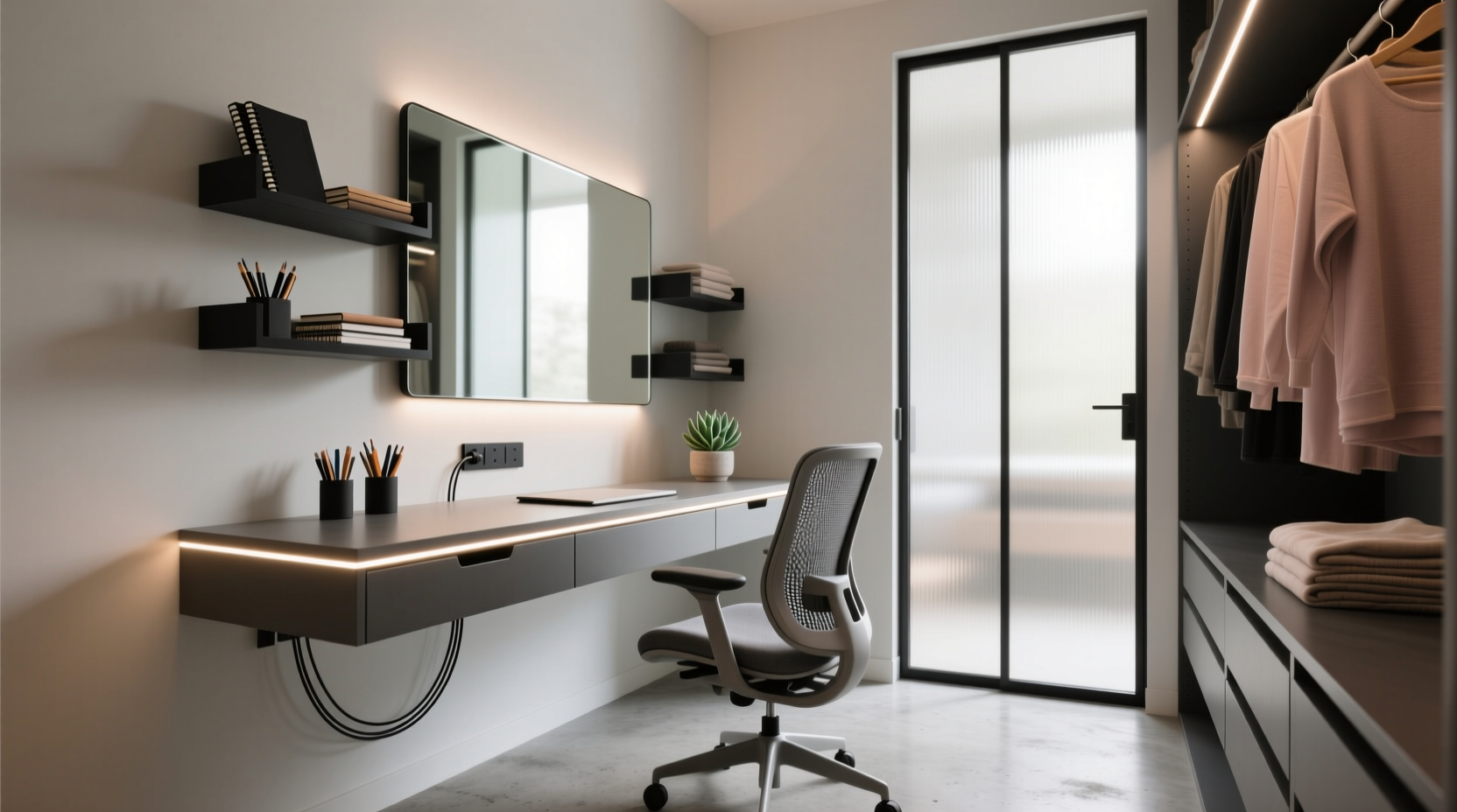 compact productivity the walk in closet workspace