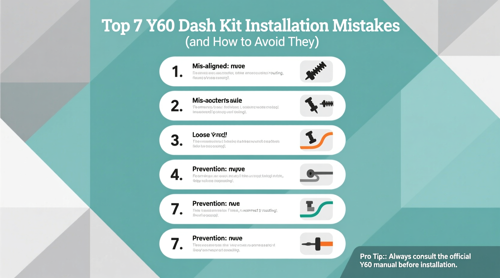 Top 7 Y60 Dash Kit Installation Mistakes (and How to Avoid Them)