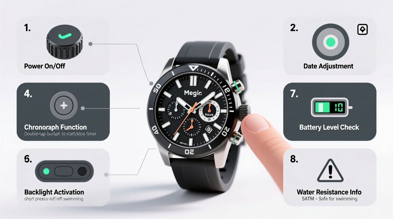 a step by step guide to understanding and using your megir digital analog watch