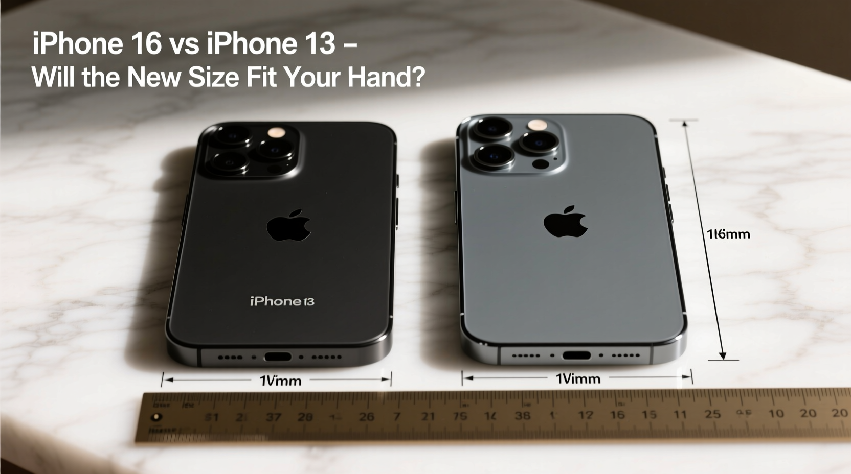 iphone 16 vs 13 dimensions will the new size even fit my hand