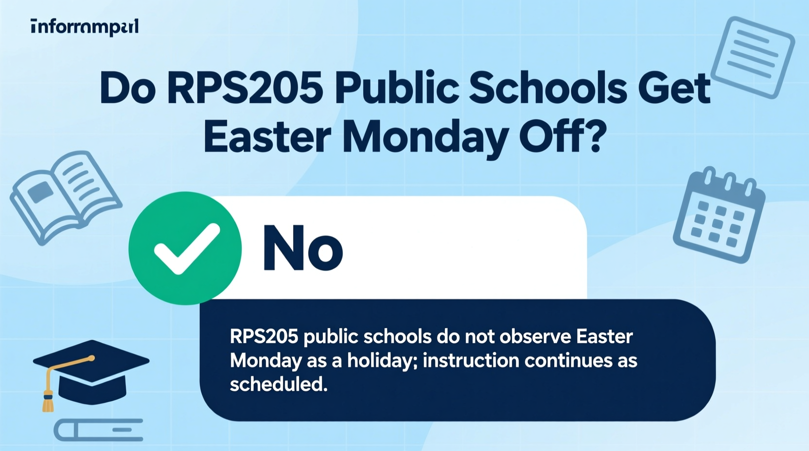 do rps205 public schools get easter monday off