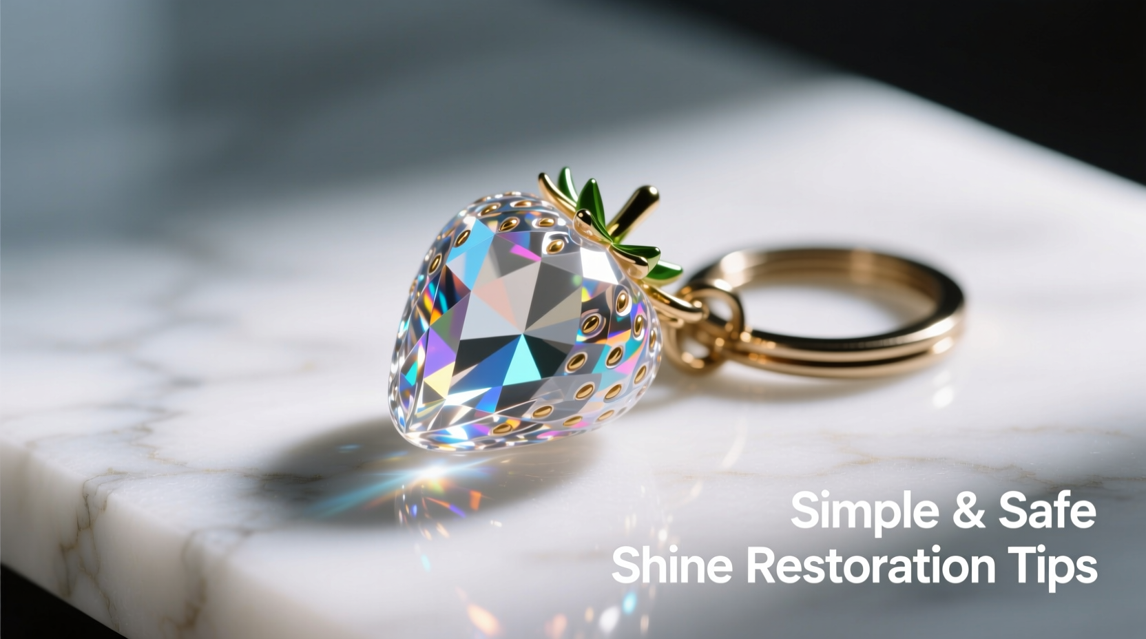 simple and safe techniques to restore the shine of your crystal strawberry keychain