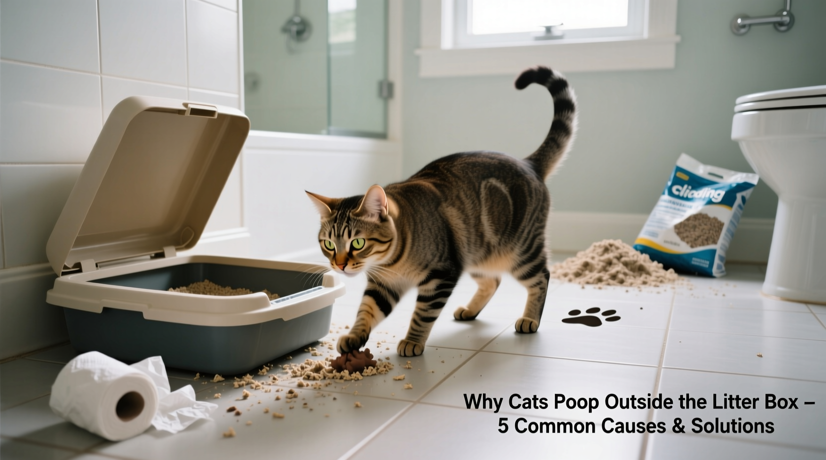 cat pooping next to the litter box reasons solutions