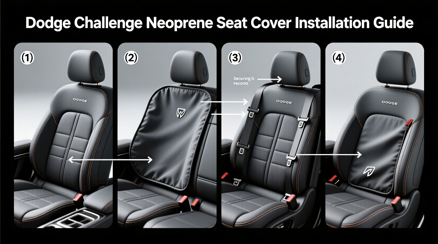 Dodge Challenger Neoprene Seat Cover Installation Guide