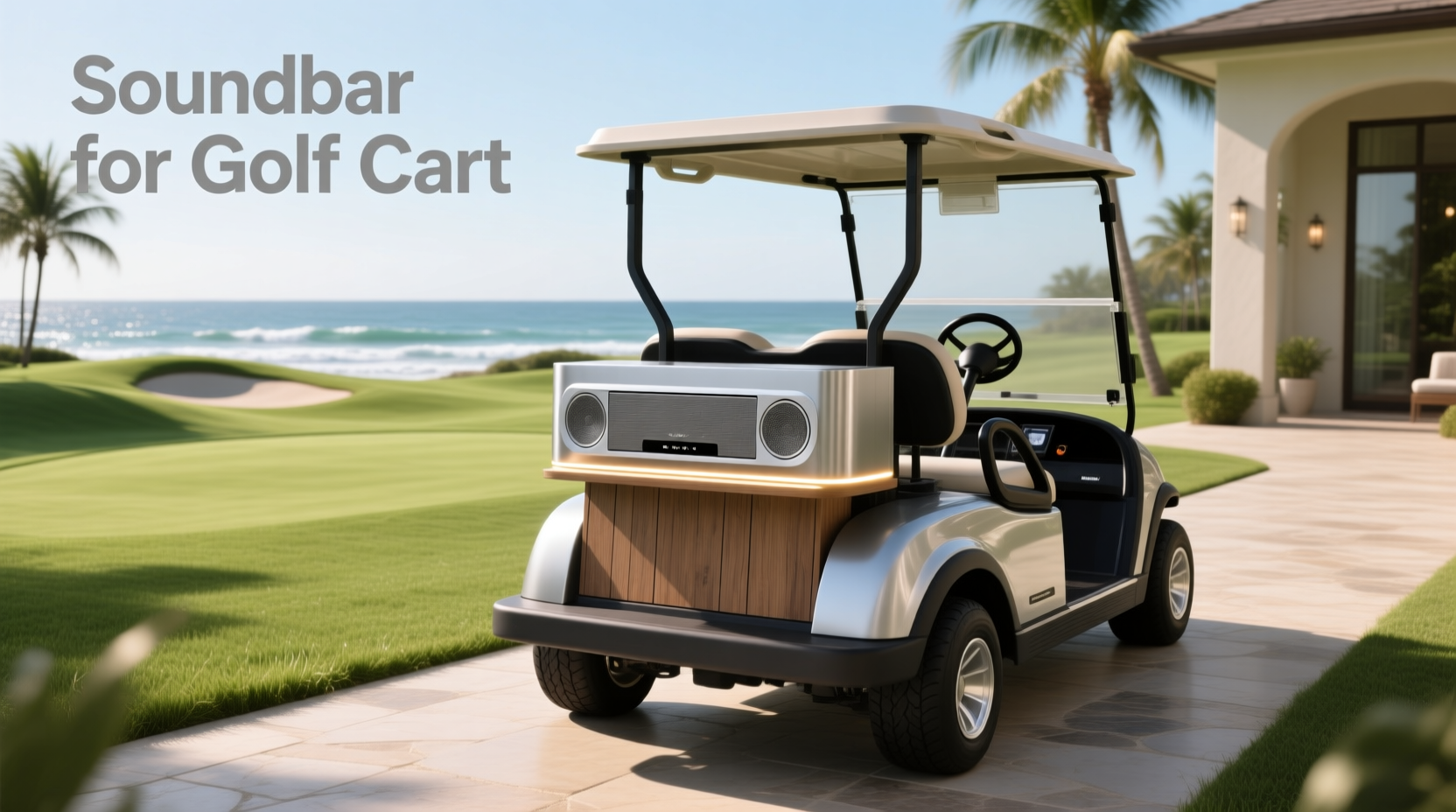 best soundbar for golf cart waterproof, loud easy install