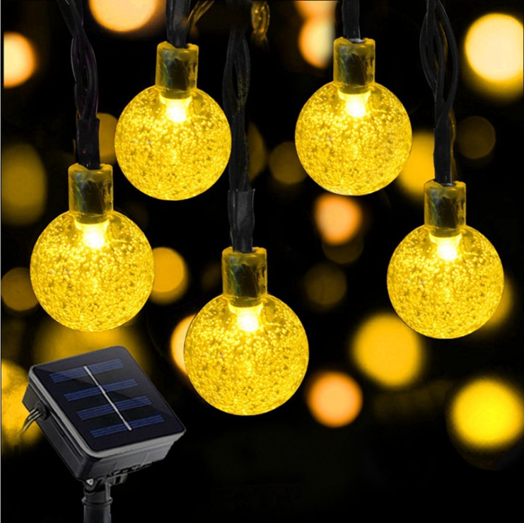 30/50 LEDS Crystal ball 6M/10M Solar Lamp Power LED String Fairy Lights Solar Garlands Garden Christmas Decor For Outdoor