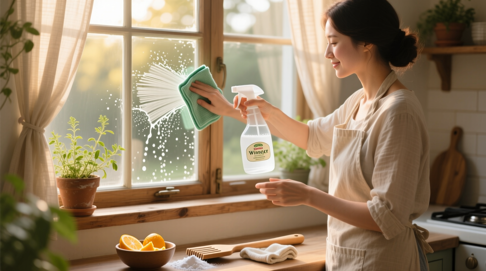 how to clean windows naturally